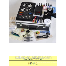 Tattoo kit with 4 guns inks power supply Beginning Set